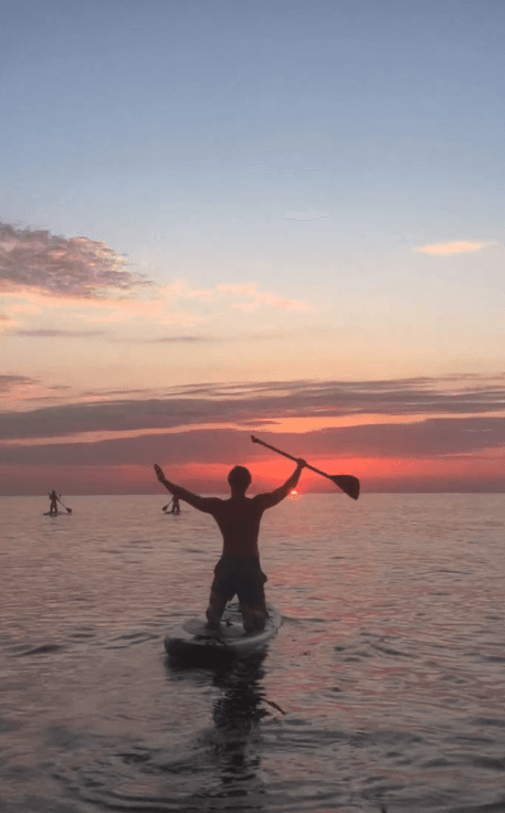 Tsvetan doing paddle surf